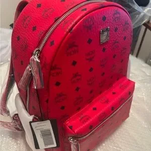 MCM | Bags | Mcm Scarlet Backpack With Silver Accents | Poshmark